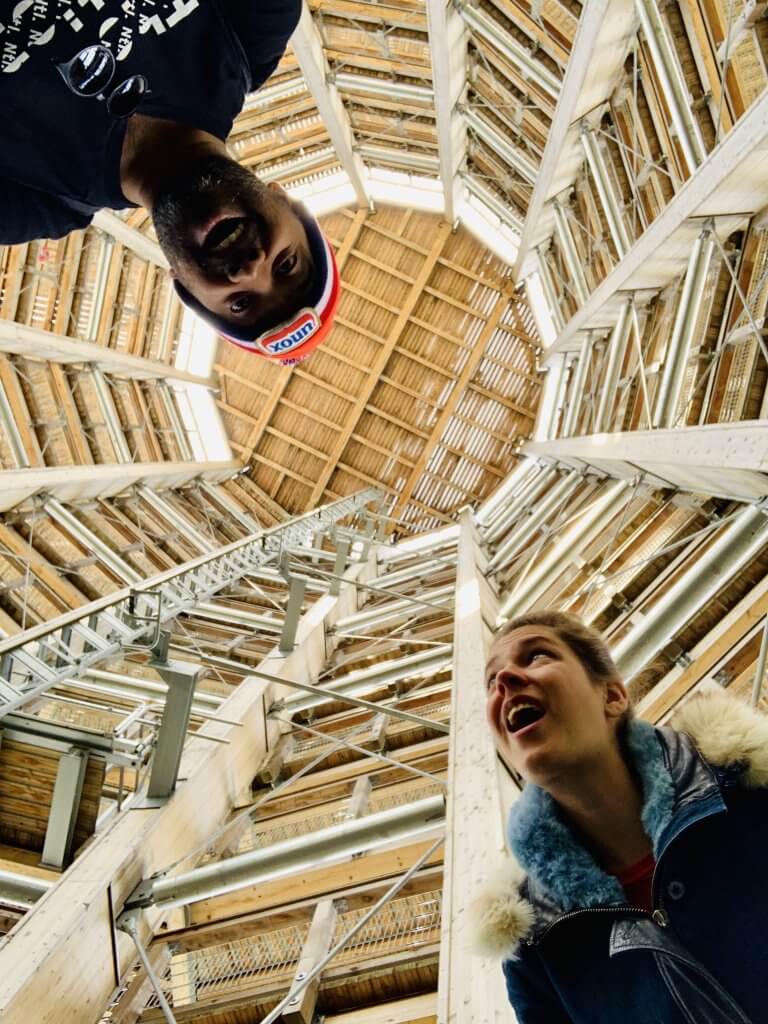Me and Sabrina inside the Panarbora Observation Tower